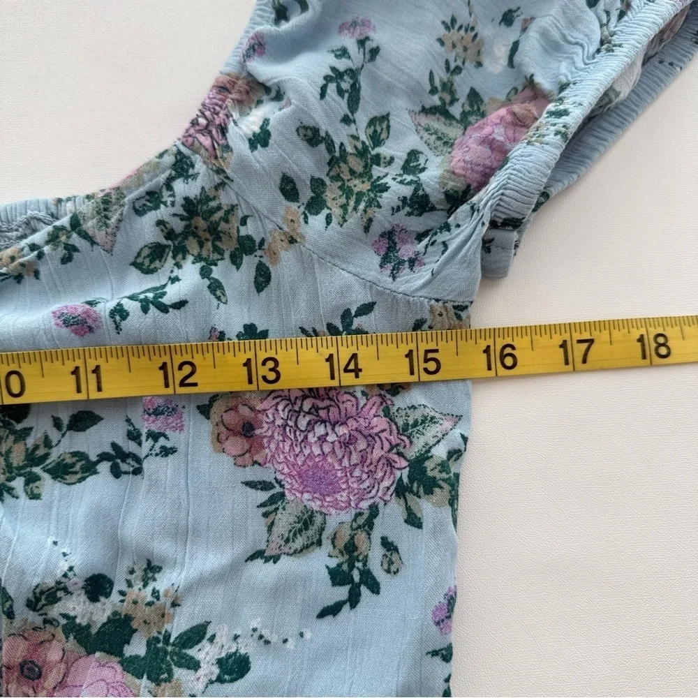 SO Women’s Blue Maxi Sundress with‎ Puff Sleeves Size S - Picture 7 of 9